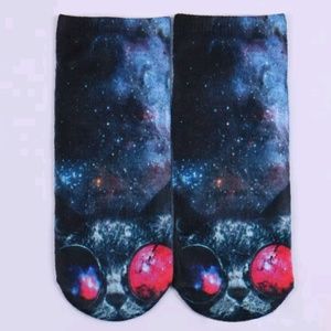 Men's Cat Shades 3D Printed Ankle Socks